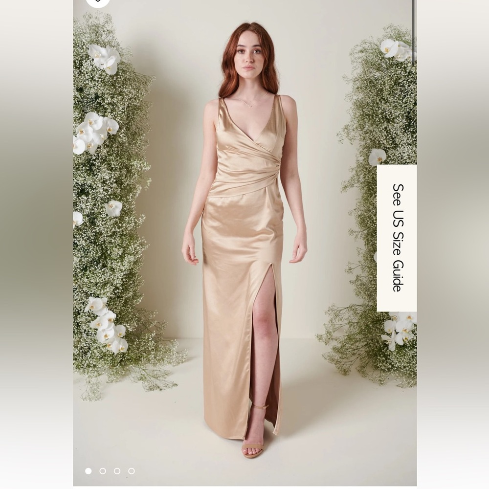 PRETTY LAVISH Esmee Wrap Maxi Bridesmaid Dress in size US 4 (NWT) and size US 6